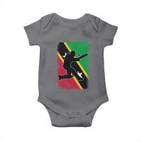 Saint Kitts and Nevis Cricket Baby Onesie Retro Vintage Sport Kittitian Flag West Indies Cricket Fan