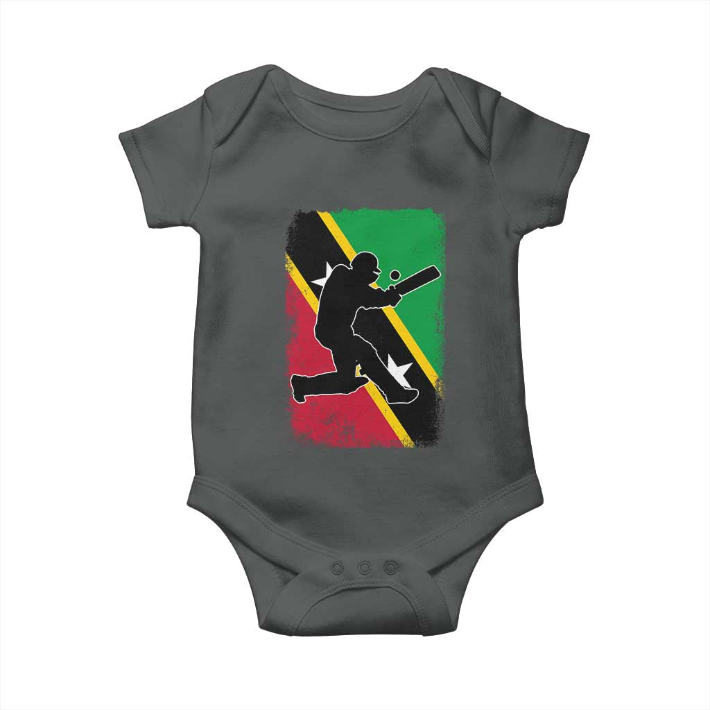 Saint Kitts and Nevis Cricket Baby Onesie Retro Vintage Sport Kittitian Flag West Indies Cricket Fan