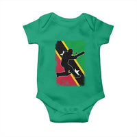 Saint Kitts and Nevis Cricket Baby Onesie Retro Vintage Sport Kittitian Flag West Indies Cricket Fan