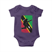 Saint Kitts and Nevis Cricket Baby Onesie Retro Vintage Sport Kittitian Flag West Indies Cricket Fan