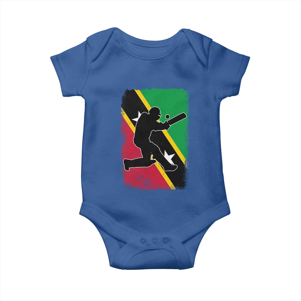 Saint Kitts and Nevis Cricket Baby Onesie Retro Vintage Sport Kittitian Flag West Indies Cricket Fan