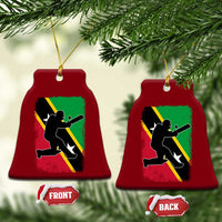 Saint Kitts and Nevis Cricket Ceramic Ornament Retro Vintage Sport Kittitian Flag West Indies Cricket Fan