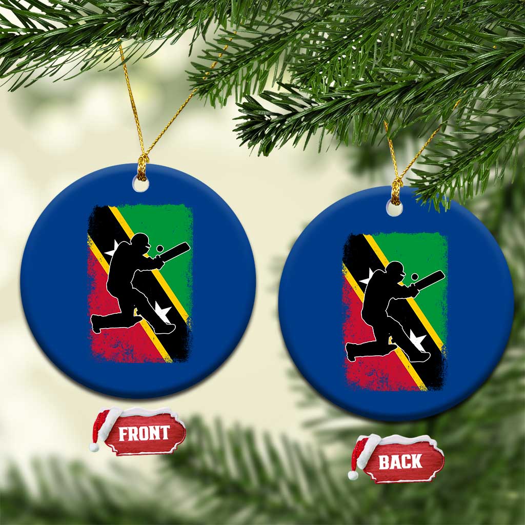 Saint Kitts and Nevis Cricket Ceramic Ornament Retro Vintage Sport Kittitian Flag West Indies Cricket Fan
