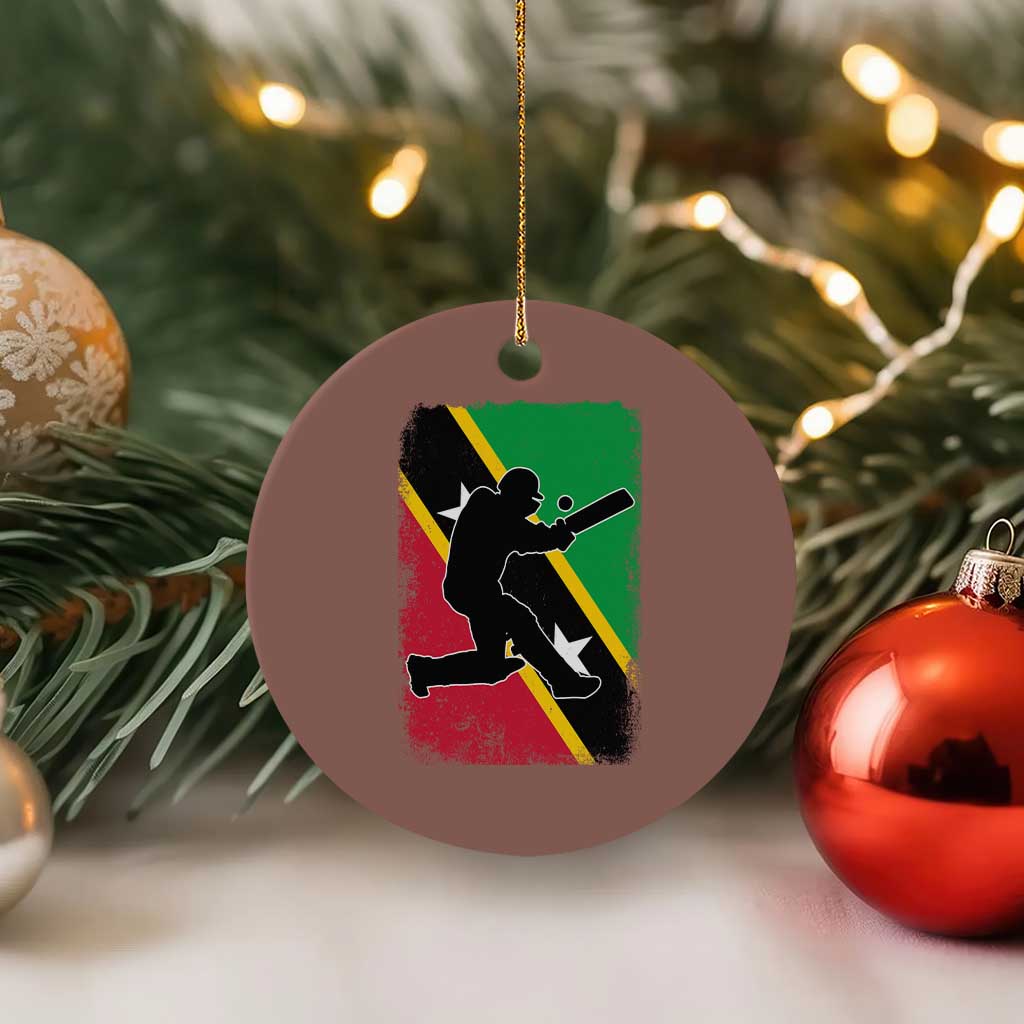Saint Kitts and Nevis Cricket Ceramic Ornament Retro Vintage Sport Kittitian Flag West Indies Cricket Fan