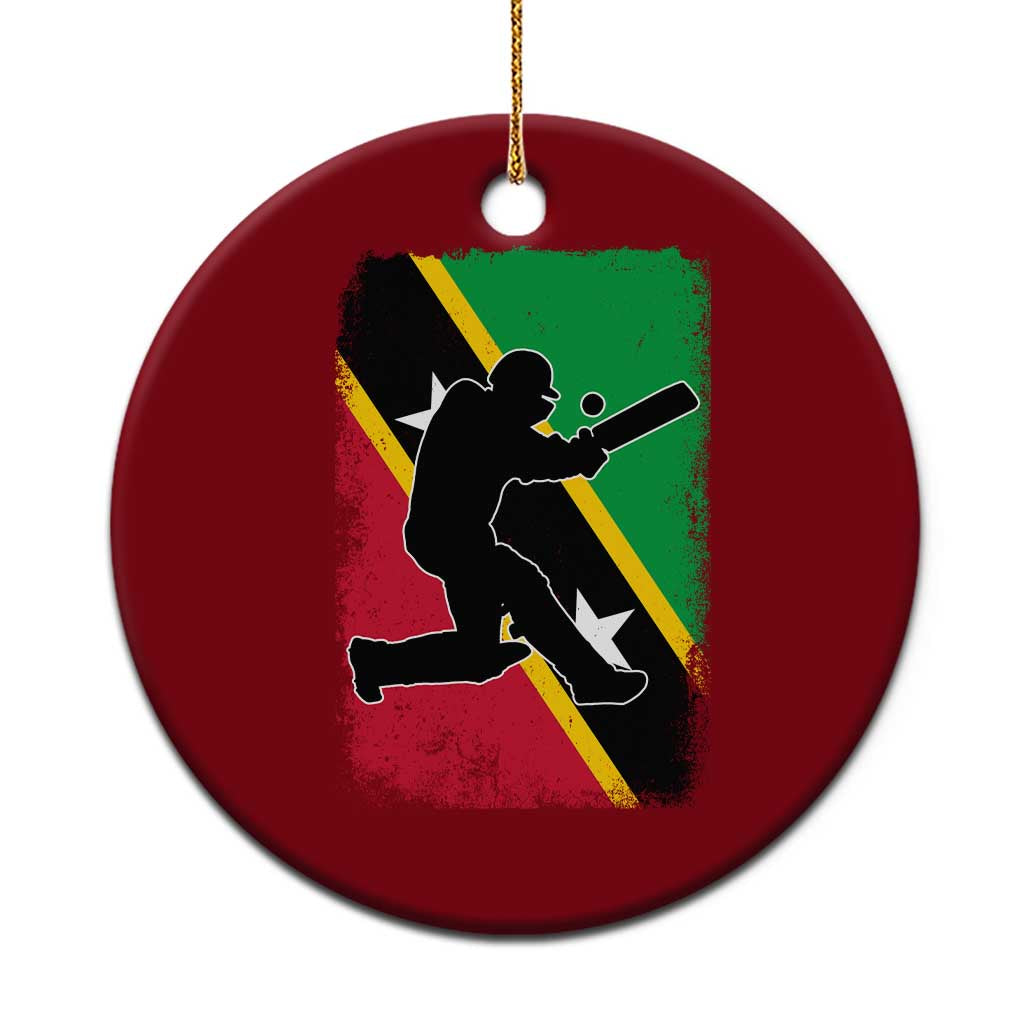 Saint Kitts and Nevis Cricket Ceramic Ornament Retro Vintage Sport Kittitian Flag West Indies Cricket Fan