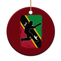 Saint Kitts and Nevis Cricket Ceramic Ornament Retro Vintage Sport Kittitian Flag West Indies Cricket Fan