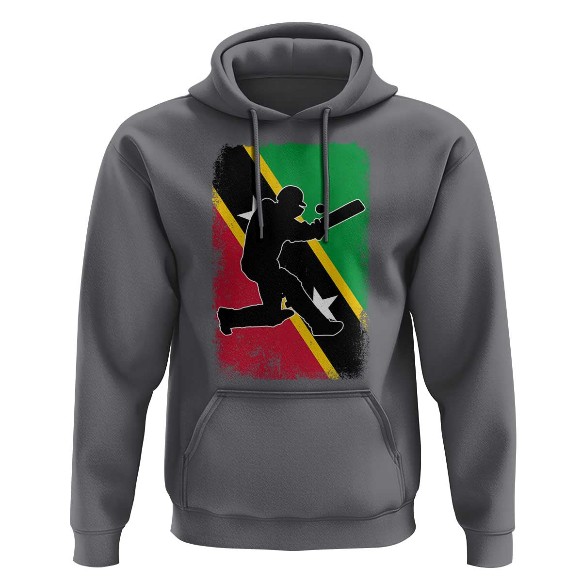 Saint Kitts and Nevis Cricket Hoodie Retro Vintage Sport Kittitian Flag West Indies Cricket Fan