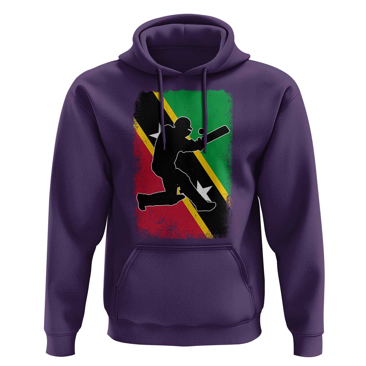 Saint Kitts and Nevis Cricket Hoodie Retro Vintage Sport Kittitian Flag West Indies Cricket Fan