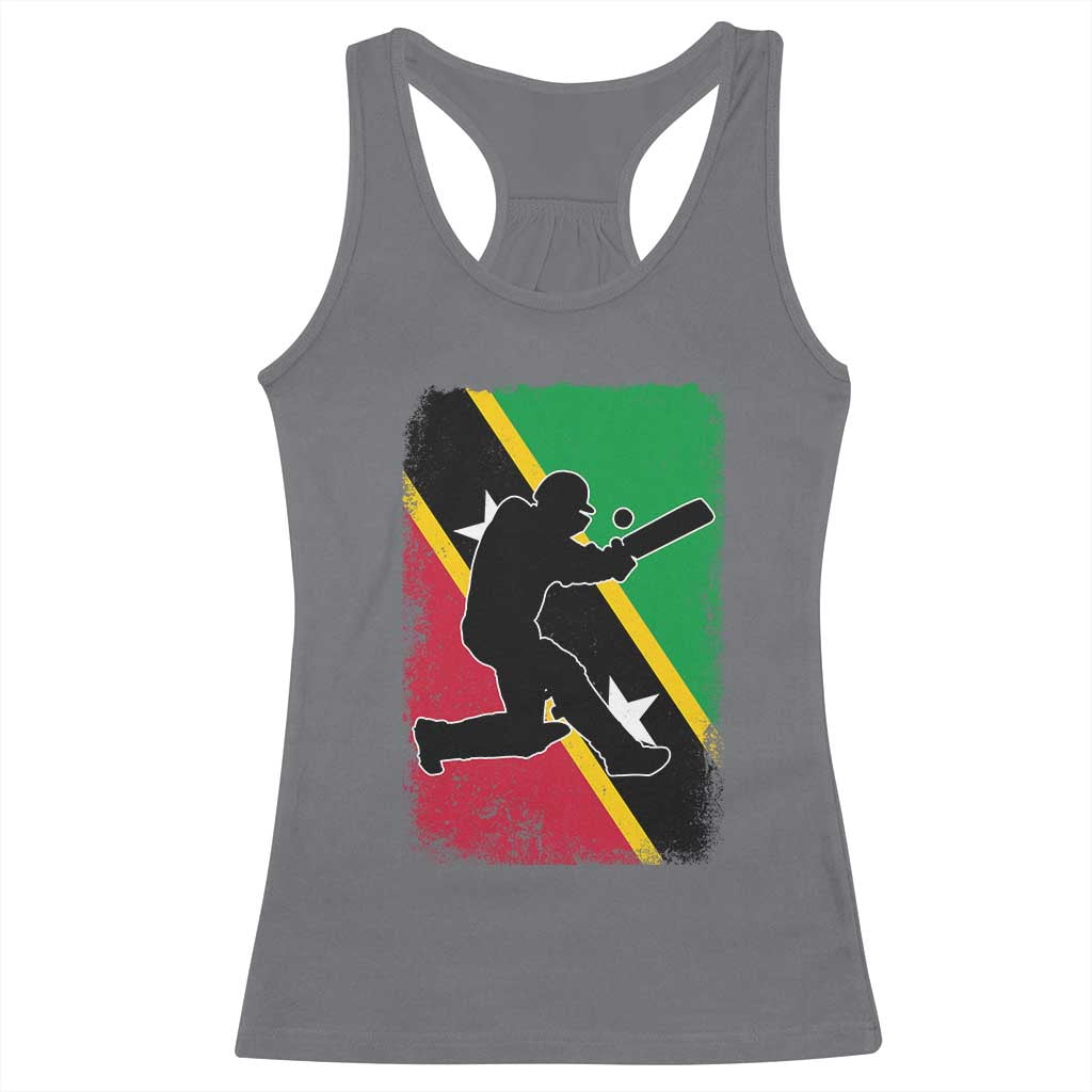 Saint Kitts and Nevis Cricket Racerback Tank Top Retro Vintage Sport Kittitian Flag West Indies Cricket Fan