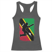 Saint Kitts and Nevis Cricket Racerback Tank Top Retro Vintage Sport Kittitian Flag West Indies Cricket Fan