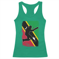 Saint Kitts and Nevis Cricket Racerback Tank Top Retro Vintage Sport Kittitian Flag West Indies Cricket Fan