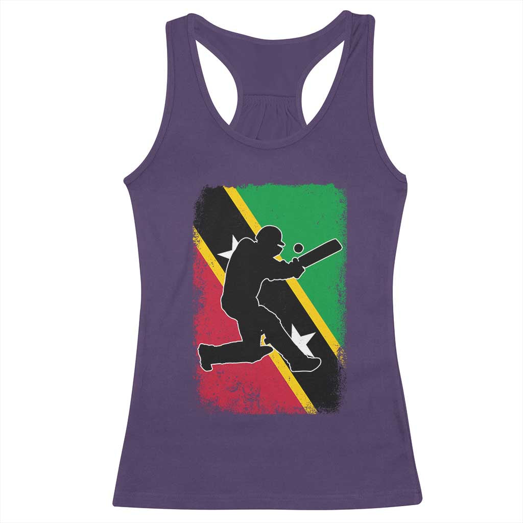 Saint Kitts and Nevis Cricket Racerback Tank Top Retro Vintage Sport Kittitian Flag West Indies Cricket Fan