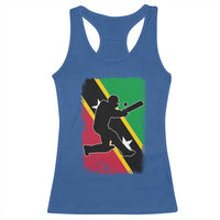 Saint Kitts and Nevis Cricket Racerback Tank Top Retro Vintage Sport Kittitian Flag West Indies Cricket Fan