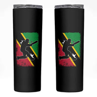 Saint Kitts and Nevis Cricket Skinny Tumbler Retro Vintage Sport Kittitian Flag West Indies Cricket Fan