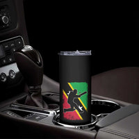 Saint Kitts and Nevis Cricket Skinny Tumbler Retro Vintage Sport Kittitian Flag West Indies Cricket Fan