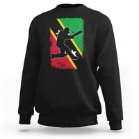 Saint Kitts and Nevis Cricket Sweatshirt Retro Vintage Sport Kittitian Flag West Indies Cricket Fan