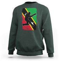 Saint Kitts and Nevis Cricket Sweatshirt Retro Vintage Sport Kittitian Flag West Indies Cricket Fan
