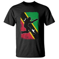 Saint Kitts and Nevis Cricket T Shirt Retro Vintage Sport Kittitian Flag West Indies Cricket Fan