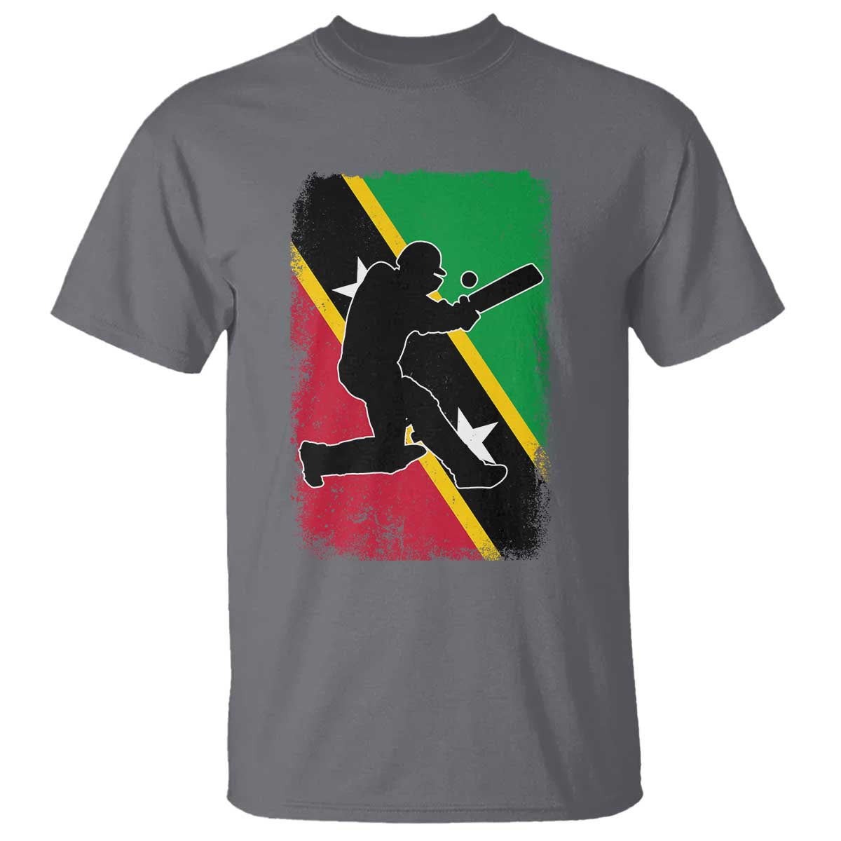 Saint Kitts and Nevis Cricket T Shirt Retro Vintage Sport Kittitian Flag West Indies Cricket Fan