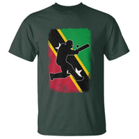 Saint Kitts and Nevis Cricket T Shirt Retro Vintage Sport Kittitian Flag West Indies Cricket Fan