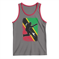 Saint Kitts and Nevis Cricket Tank Top Retro Vintage Sport Kittitian Flag West Indies Cricket Fan