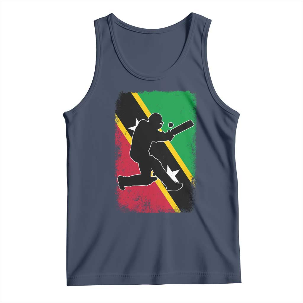 Saint Kitts and Nevis Cricket Tank Top Retro Vintage Sport Kittitian Flag West Indies Cricket Fan