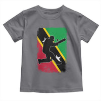 Saint Kitts and Nevis Cricket Toddler T Shirt Retro Vintage Sport Kittitian Flag West Indies Cricket Fan