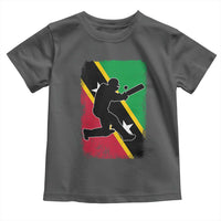Saint Kitts and Nevis Cricket Toddler T Shirt Retro Vintage Sport Kittitian Flag West Indies Cricket Fan