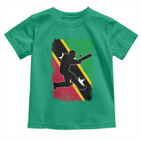 Saint Kitts and Nevis Cricket Toddler T Shirt Retro Vintage Sport Kittitian Flag West Indies Cricket Fan