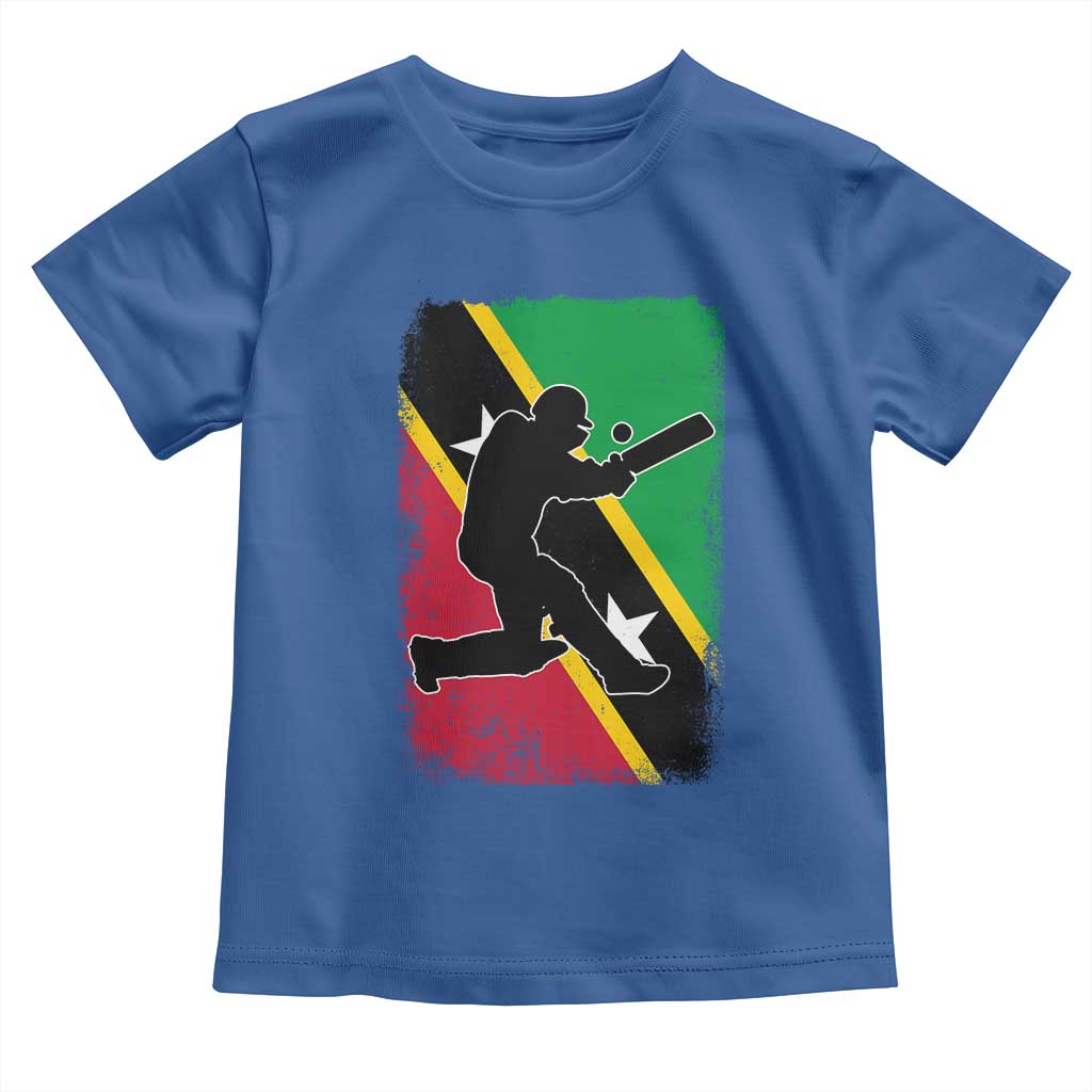 Saint Kitts and Nevis Cricket Toddler T Shirt Retro Vintage Sport Kittitian Flag West Indies Cricket Fan