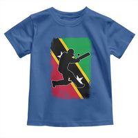 Saint Kitts and Nevis Cricket Toddler T Shirt Retro Vintage Sport Kittitian Flag West Indies Cricket Fan
