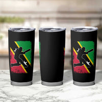 Saint Kitts and Nevis Cricket Tumbler Cup Retro Vintage Sport Kittitian Flag West Indies Cricket Fan