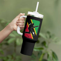 Saint Kitts and Nevis Cricket Tumbler With Handle Retro Vintage Sport Kittitian Flag West Indies Cricket Fan