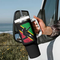 Saint Kitts and Nevis Cricket Tumbler With Handle Retro Vintage Sport Kittitian Flag West Indies Cricket Fan