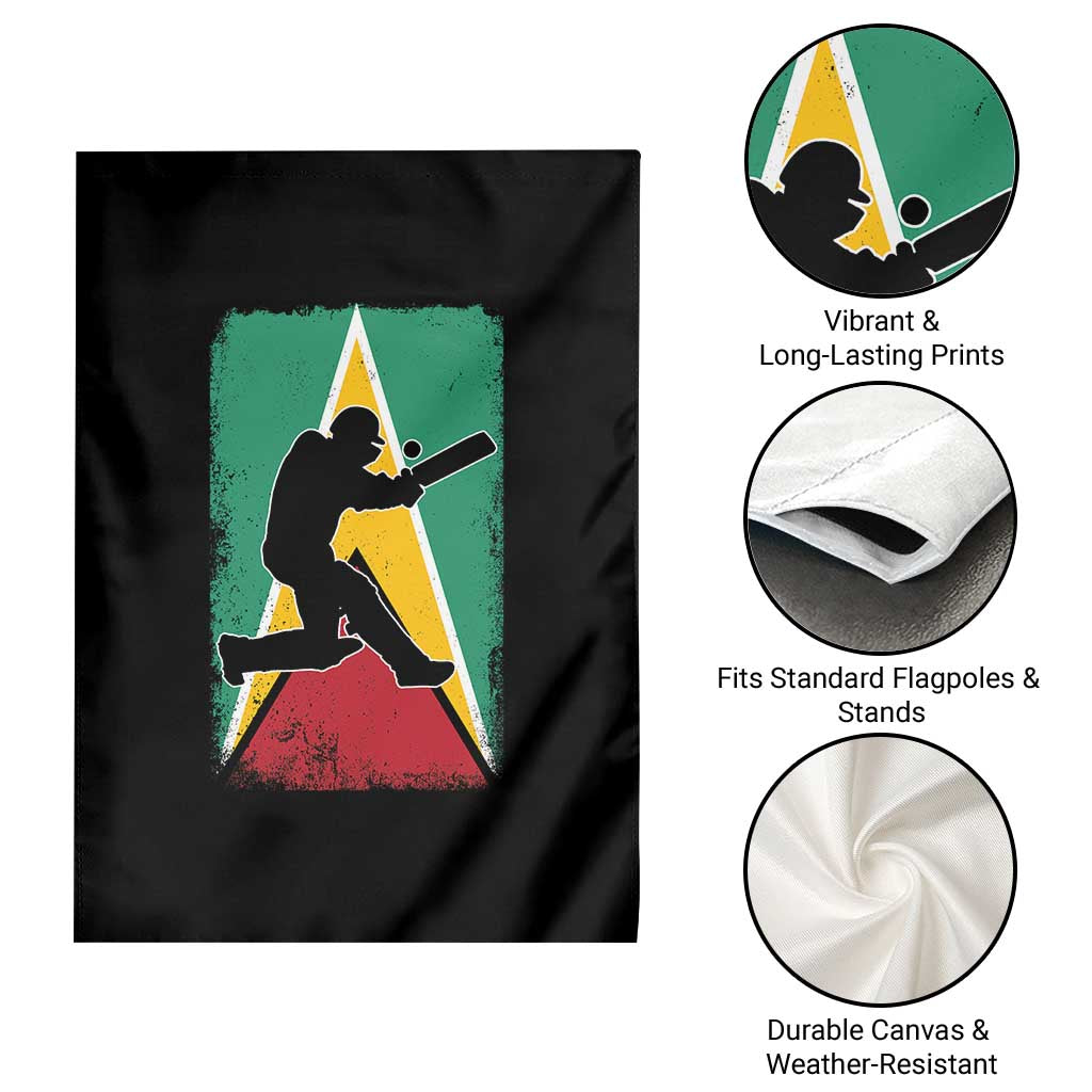 Guyana Cricket Garden Flag Retro Vintage Sport Guyanese Flag West Indies Cricket Fan