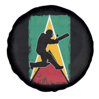 Guyana Cricket Spare Tire Cover Retro Vintage Sport Guyanese Flag West Indies Cricket Fan