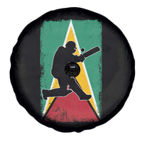 Guyana Cricket Spare Tire Cover Retro Vintage Sport Guyanese Flag West Indies Cricket Fan
