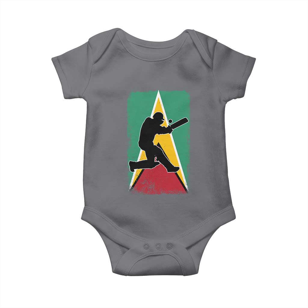 Guyana Cricket Baby Onesie Retro Vintage Sport Guyanese Flag West Indies Cricket Fan