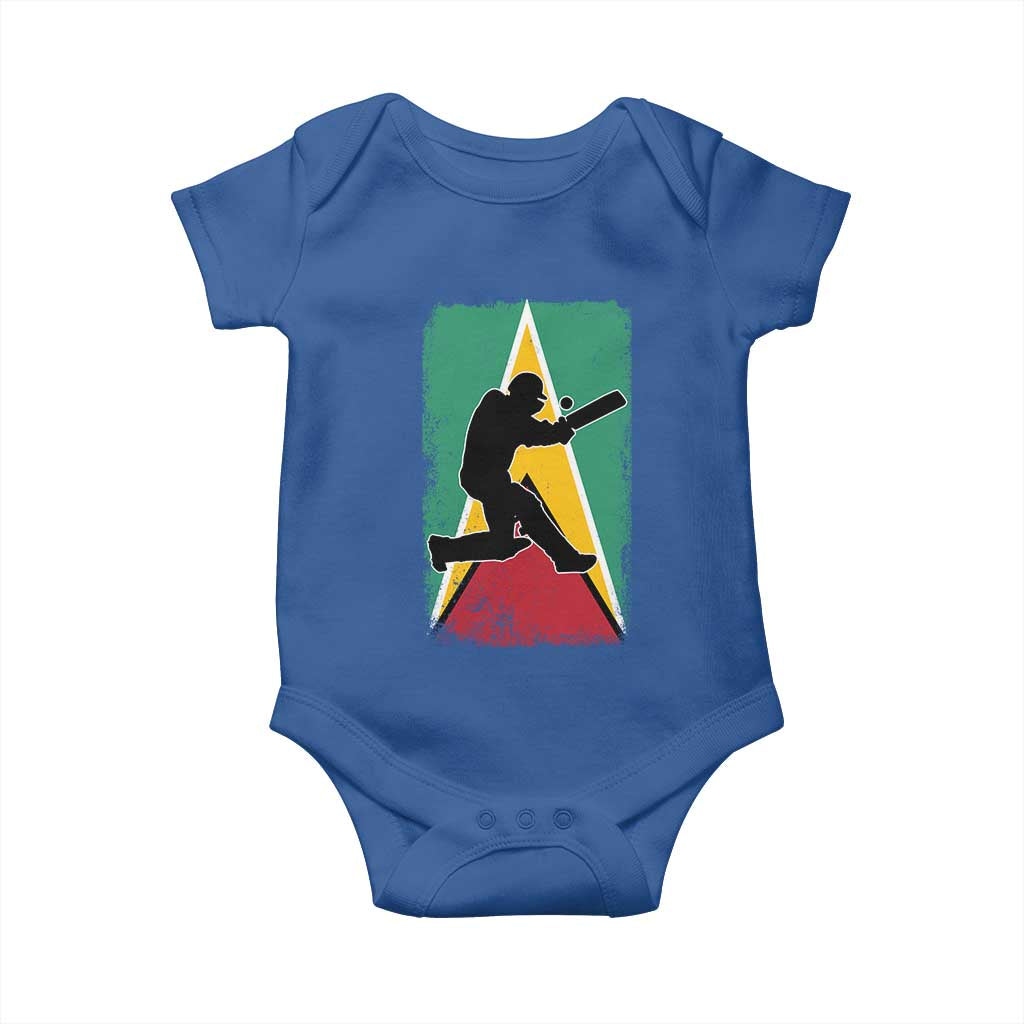 Guyana Cricket Baby Onesie Retro Vintage Sport Guyanese Flag West Indies Cricket Fan