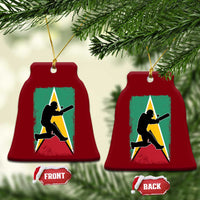 Guyana Cricket Ceramic Ornament Retro Vintage Sport Guyanese Flag West Indies Cricket Fan