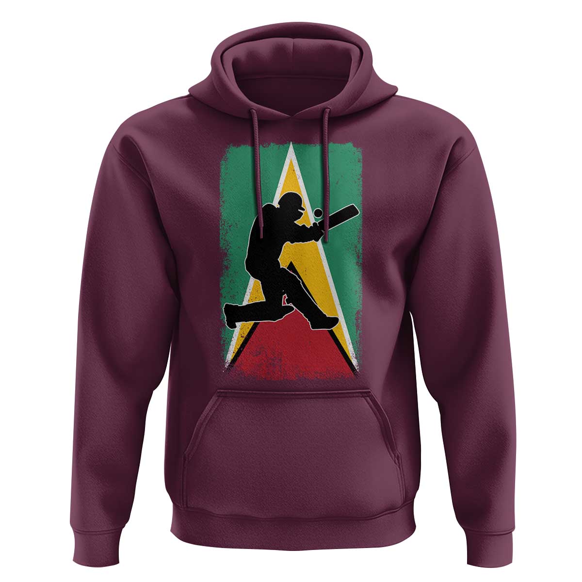 Guyana Cricket Hoodie Retro Vintage Sport Guyanese Flag West Indies Cricket Fan