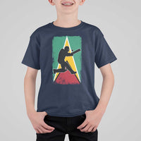 Guyana Cricket T Shirt For Kid Retro Vintage Sport Guyanese Flag West Indies Cricket Fan