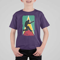 Guyana Cricket T Shirt For Kid Retro Vintage Sport Guyanese Flag West Indies Cricket Fan