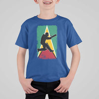 Guyana Cricket T Shirt For Kid Retro Vintage Sport Guyanese Flag West Indies Cricket Fan