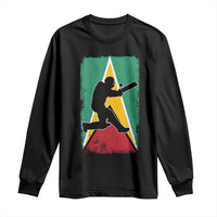 Guyana Cricket Long Sleeve Shirt Retro Vintage Sport Guyanese Flag West Indies Cricket Fan