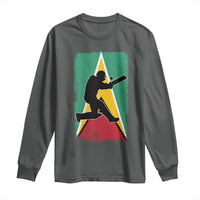 Guyana Cricket Long Sleeve Shirt Retro Vintage Sport Guyanese Flag West Indies Cricket Fan