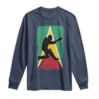 Guyana Cricket Long Sleeve Shirt Retro Vintage Sport Guyanese Flag West Indies Cricket Fan