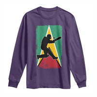 Guyana Cricket Long Sleeve Shirt Retro Vintage Sport Guyanese Flag West Indies Cricket Fan
