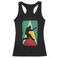 Guyana Cricket Racerback Tank Top Retro Vintage Sport Guyanese Flag West Indies Cricket Fan