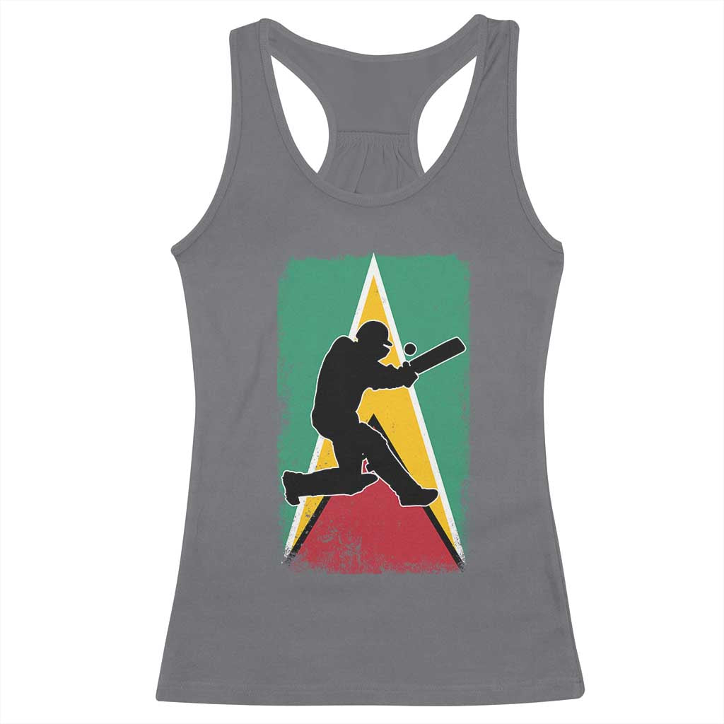 Guyana Cricket Racerback Tank Top Retro Vintage Sport Guyanese Flag West Indies Cricket Fan